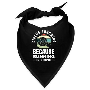 Diskus Diskuswurf Leichtathlet Sportler Geschenk - Bandana - Schwarz - Vorne