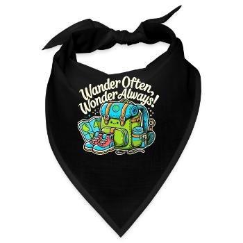 Oft wandern, immer staunen - Bandana - Schwarz - Vorne