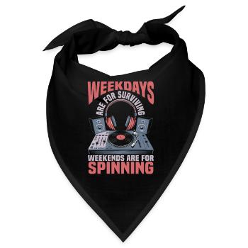 Dj Disc Jockey - Bandana - Schwarz - Vorne