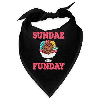 Gelato Sherbet Funday Eisbecher Creme - Bandana - Schwarz - Vorne