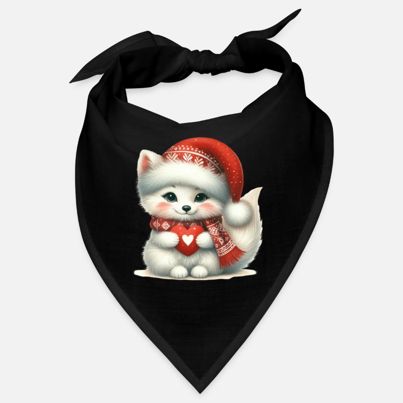Mignon renard de Noël avec coeur Bandana