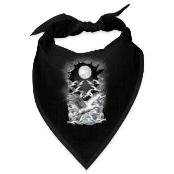 Möwen Möwe maritim - Bandana - Schwarz - Vorne