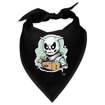 Skelett Hase Dieb - Bandana - Schwarz - Vorne