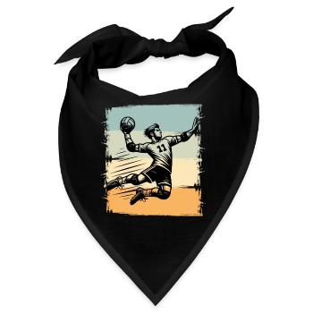 Handball Handballer - Bandana - Schwarz - Vorne