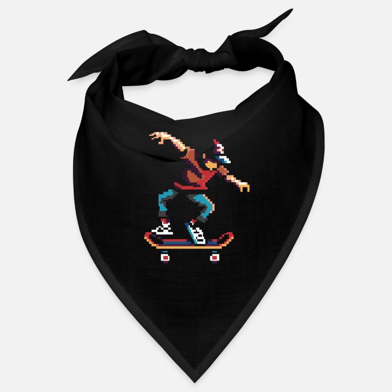 Skateboarder Pixel Art Bandana