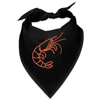 Garnele - Bandana - Schwarz - Vorne
