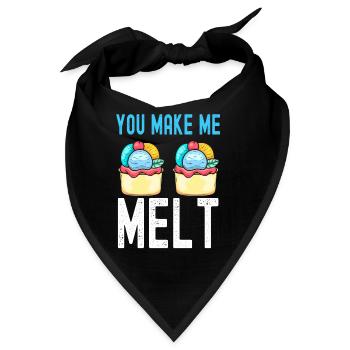 You Make Me Melt Sundae Gelato Cream - Bandana - Schwarz - Vorne