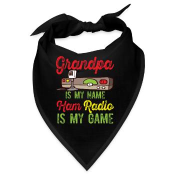 Amateur Opa ist mein Name Amateurfunk - Bandana - Schwarz - Vorne