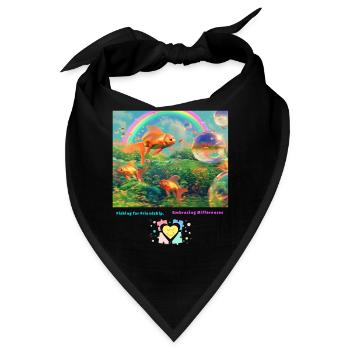 Fischen für Freundschaft Unterschiede annehmen - Bandana - Schwarz - Vorne