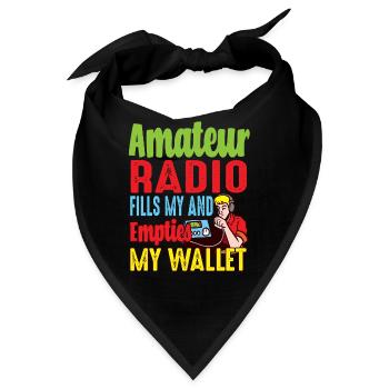 Amateur Leert Meine Brieftasche Amateurfunk - Bandana - Schwarz - Vorne
