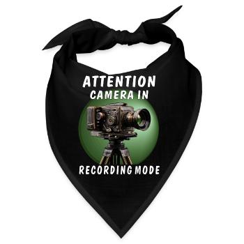 ATTENTION CAMERA IN RECORDING MODE - Bandana - Schwarz - Vorne