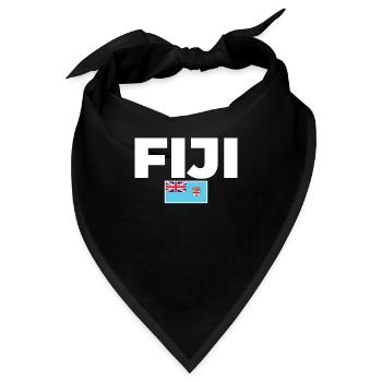 Fiji Fidschi Fidschianische Flagge Fidschianer - Bandana - Schwarz - Vorne