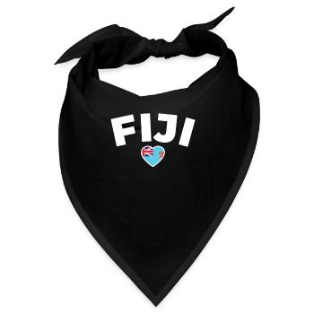 Fiji Fidschi Fidschianische Flagge Fidschianer - Bandana - Schwarz - Vorne