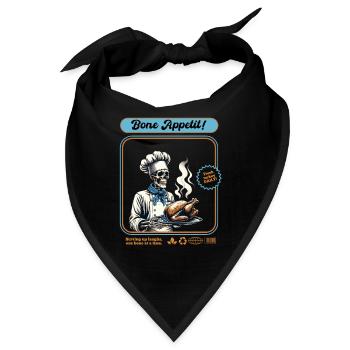 Skeleton Truthahn Koch - Bandana - Schwarz - Vorne