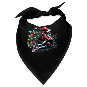 Weihnachtsmann Schlittenfahren Weihnachten Xmas We - Bandana - Schwarz - Vorne