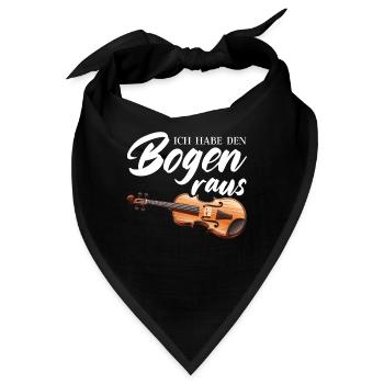 Ich Habe Den Bogen Raus Violine Motiv - Bandana - Schwarz - Vorne