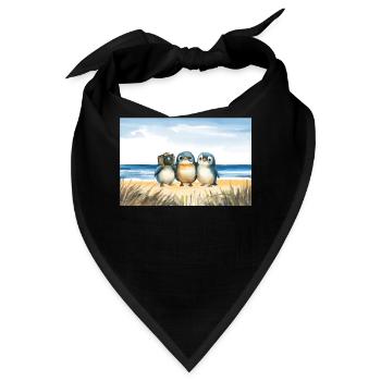 Bezaubernde Pinguine Adorable Penguins - Bandana - Schwarz - Vorne