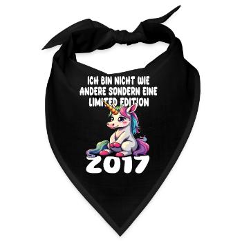 Limited Edition 2017 Geburtstag 2017 Geboren - Bandana - Schwarz - Vorne