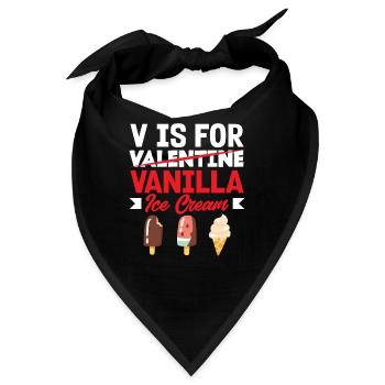 Vanille Eis Liebhaber Eiscreme - Bandana - Schwarz - Vorne