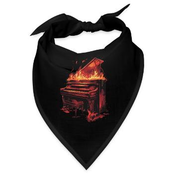 Klavier - Bandana - Schwarz - Vorne