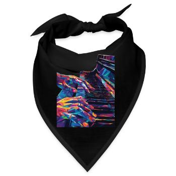 Klavier - Bandana - Schwarz - Vorne