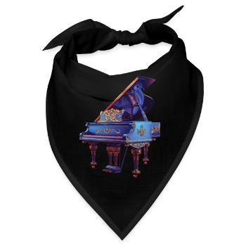 Klavier - Bandana - Schwarz - Vorne