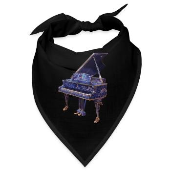 Klavier - Bandana - Schwarz - Vorne