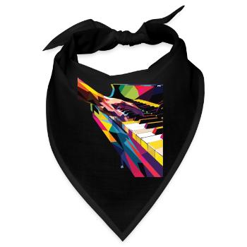 Klavier - Bandana - Schwarz - Vorne