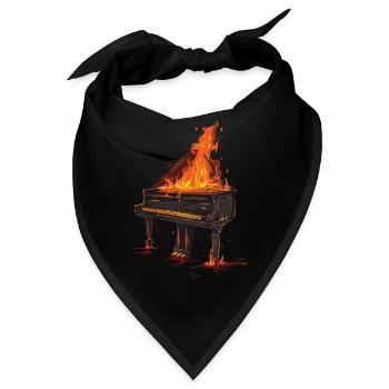 Klavier - Bandana - Schwarz - Vorne