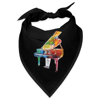 Klavier - Bandana - Schwarz - Vorne