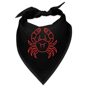 Krebs - Bandana - Schwarz - Vorne