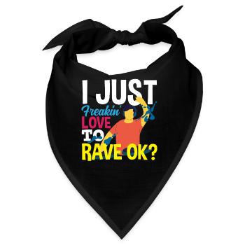 Techno Lover - Ich Liebe Rave So Sehr - Bandana - Schwarz - Vorne