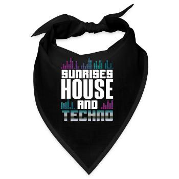Sunrises House And Techno Lover - Bandana - Schwarz - Vorne