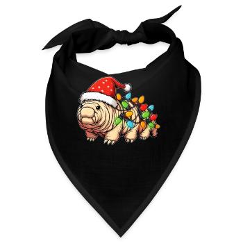 Bärtierchen Wasserbär Mikrobiologie Weihnachtsmütz - Bandana - Schwarz - Vorne