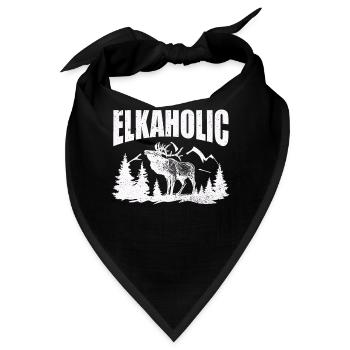 Elchjagd Elkaholische Jäger - Bandana - Schwarz - Vorne