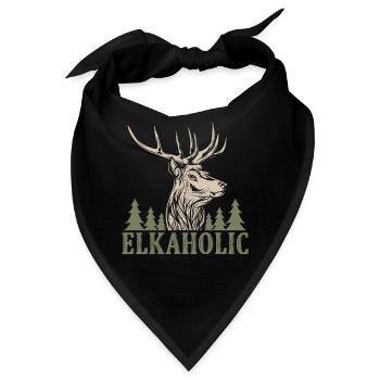 Elchjagd Elkaholische Jäger - Bandana - Schwarz - Vorne