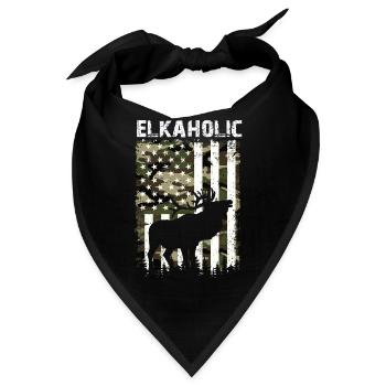 Elchjagd Elkaholische Jäger - Bandana - Schwarz - Vorne