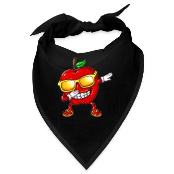 Apfel Dabbing Apfelbaum Dab Frühling Apfeloutfit - Bandana - Schwarz - Vorne