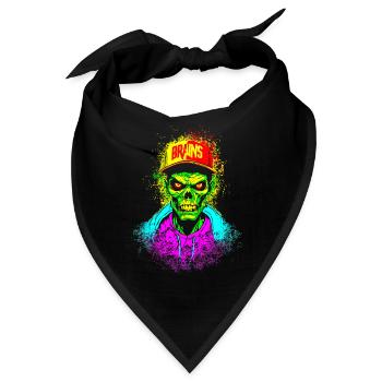 ZOMBIE BRAIN SKATER - Bandana - Schwarz - Vorne