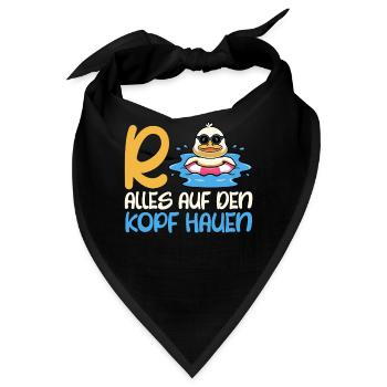 R ENTE ALLES AUF DEN KOPF HAUEN Ruhestand - Bandana - Schwarz - Vorne