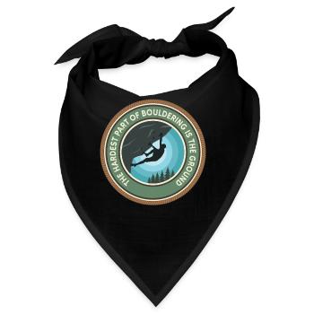 Bouldern Boulderer Boulder - Bandana - Schwarz - Vorne