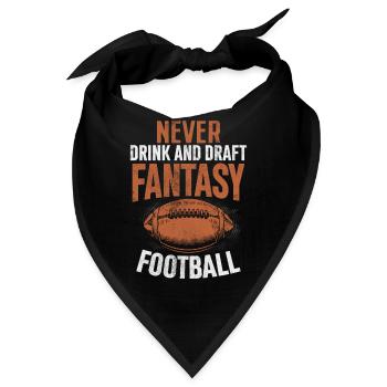Trinken Sie niemals und draften Sie Fantasy Football Commish - Bandana - Schwarz - Vorne