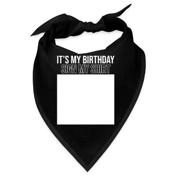 Geschenk runder Geburtstag Party Feier Geburtstags - Bandana - Schwarz - Vorne