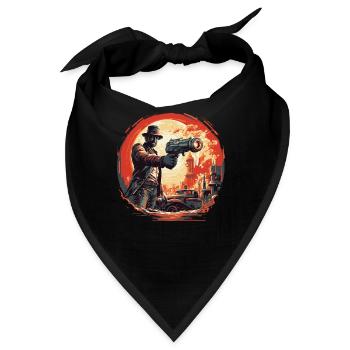 Sci-Fi-Strahlenkanonen-Showdown - Bandana - Schwarz - Vorne