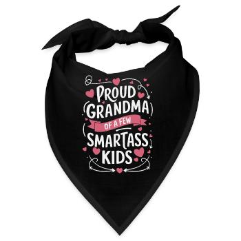 Stolze Oma Von Ein Paar Klugscheißerkindern Oma - Bandana - Schwarz - Vorne