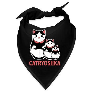 Lustige Catrjoschka Matroschka Schöne Russisch - Bandana - Schwarz - Vorne