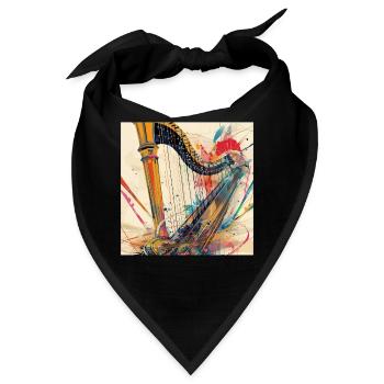 Harfe - Bandana - Schwarz - Vorne