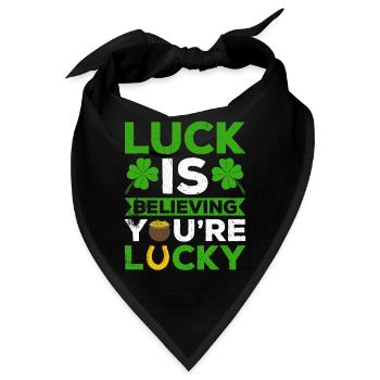 Happy St. Patrick's Day Kleeblätter - Bandana - Schwarz - Vorne