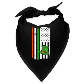 Happy St. Patrick's Day Kleeblätter - Bandana - Schwarz - Vorne