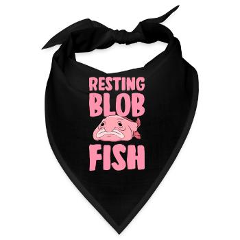 Lustige Blobfische Niedlicher Blobfisch - Bandana - Schwarz - Vorne